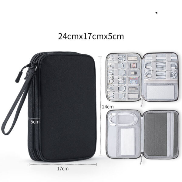 Large USB Earphone Cable Storage Case for Travel