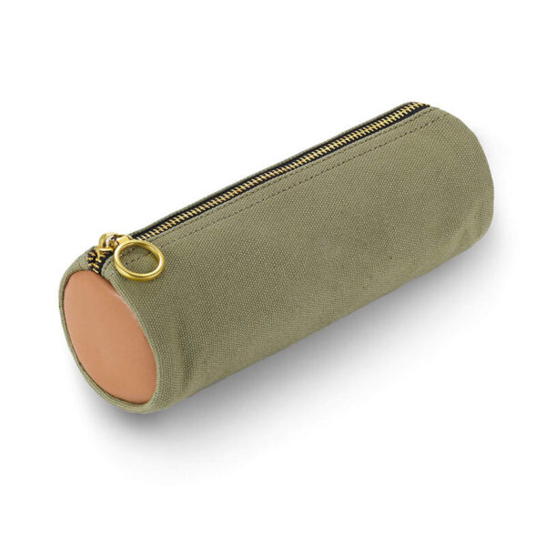 Customize Canvas Round Pencil Bag Storage Case