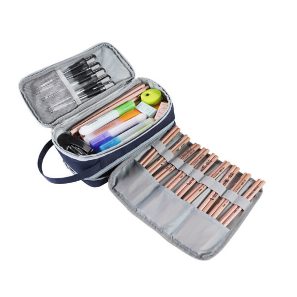 Large Canvas Drawing Pencil Bag Storage Case