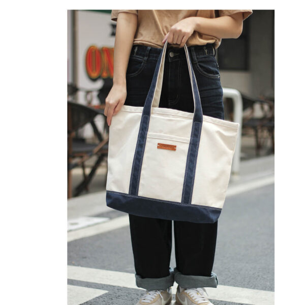 contrast color commuter bag